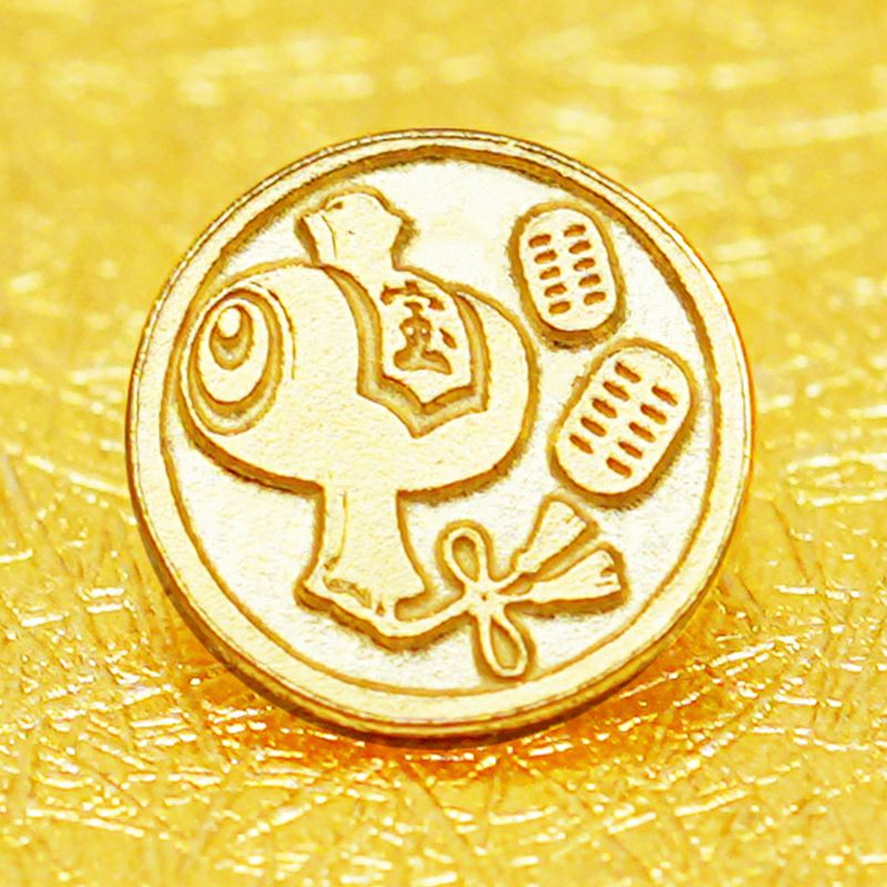 種銭専門店の招福堂がおすすめする金運アップのお守り種銭は、招福堂の純金万財富来宝小槌（じゅんきんばんざいとみくるたからこづち）